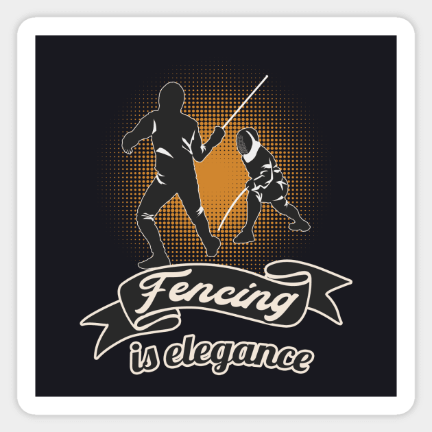 Fencing is elegance Sticker by Foxxy Merch